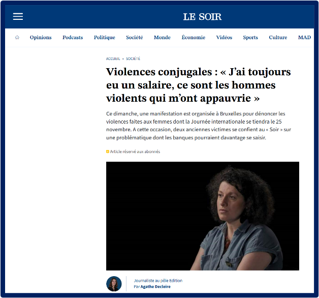 Violences conjugales : « J’ai toujours eu un salaire, ce sont les hommes violents qui m’ont appauvrie »